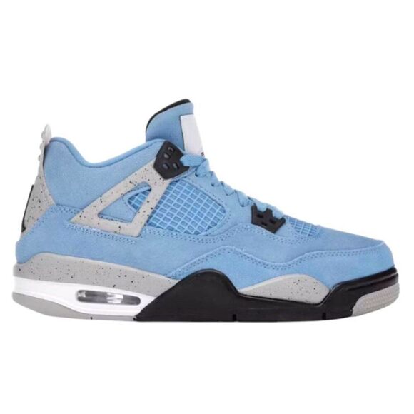 NIKE Air Jordan 4 Retro "University Blue' GA Sneakers Size 6Y